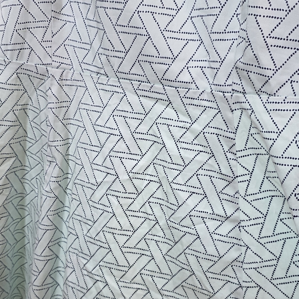 Banana Republic Y2K Geometric Midi Dress Sz 12 Petite New - Picture 3 of 9